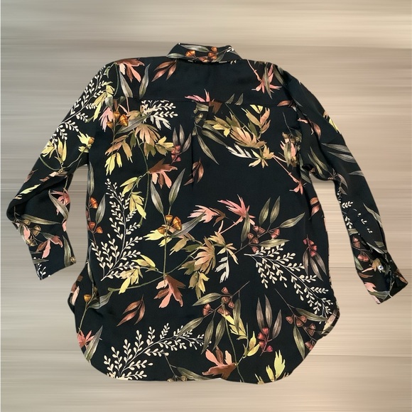 Elan Tropical-Print High-Low Shirt - Picture 2 of 7